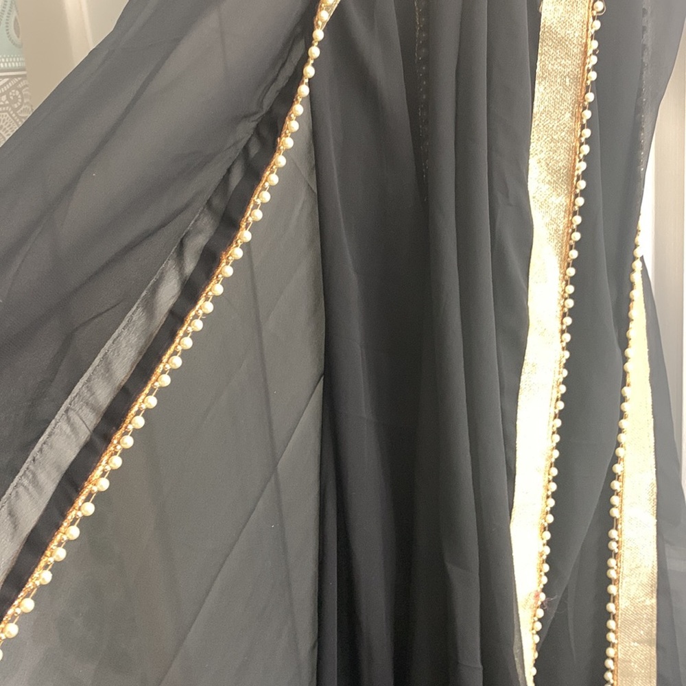 Black & Gold Saree